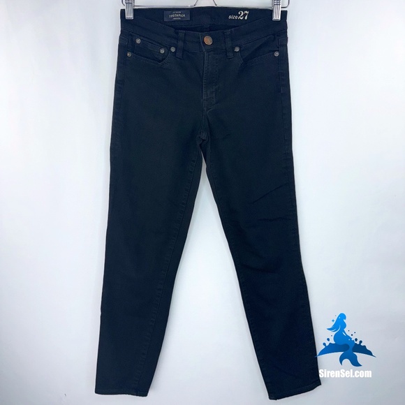 1140 J.Crew Toothpick Jeans - Size 27 - Black - Picture 1 of 16